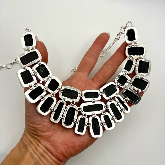 925 Natures Shield Black Tourmaline GODDESS Collar Bib Necklace - Picture 7 of 9